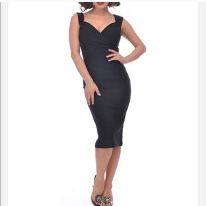 NWT RockSteady Black Diva Wiggle Dress